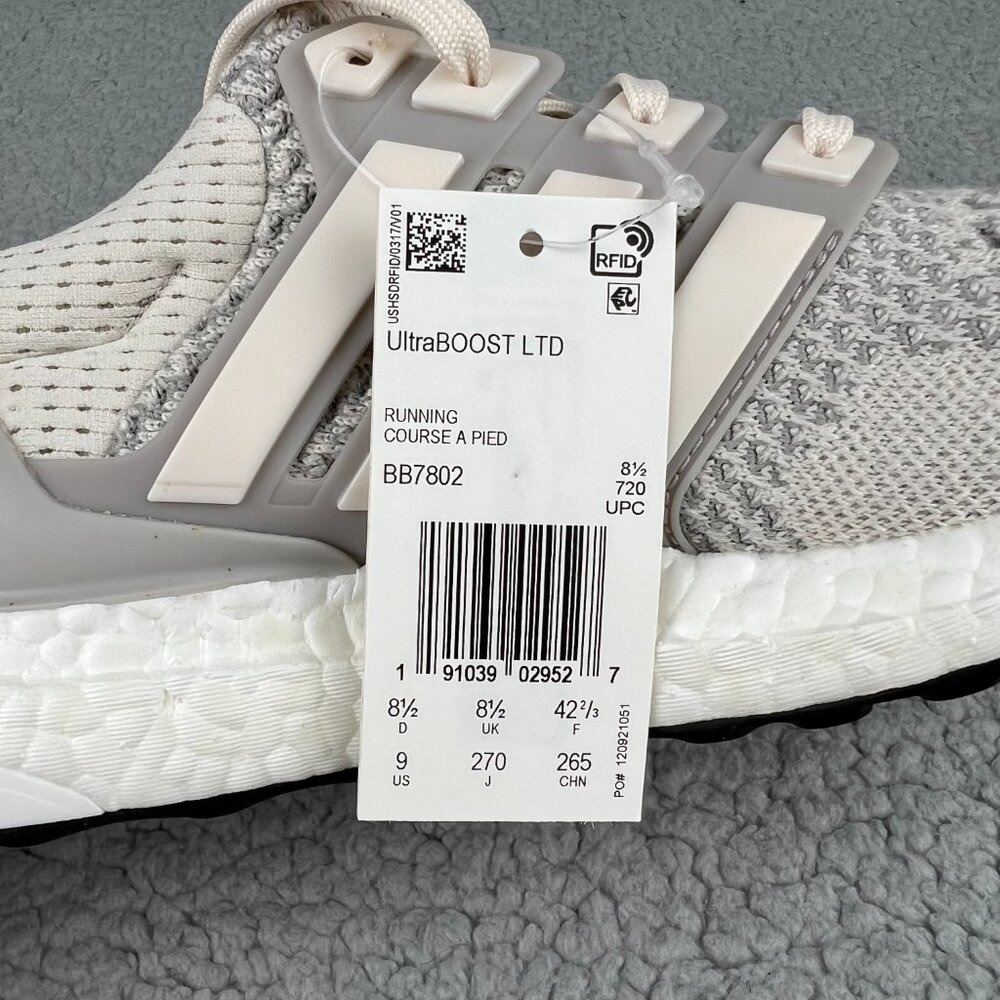 Adidas UltraBoost 1.0 Mens 9 Shoes White Cream Chalk Boost Retro LTD 2018 1 - Picture 10 of 11